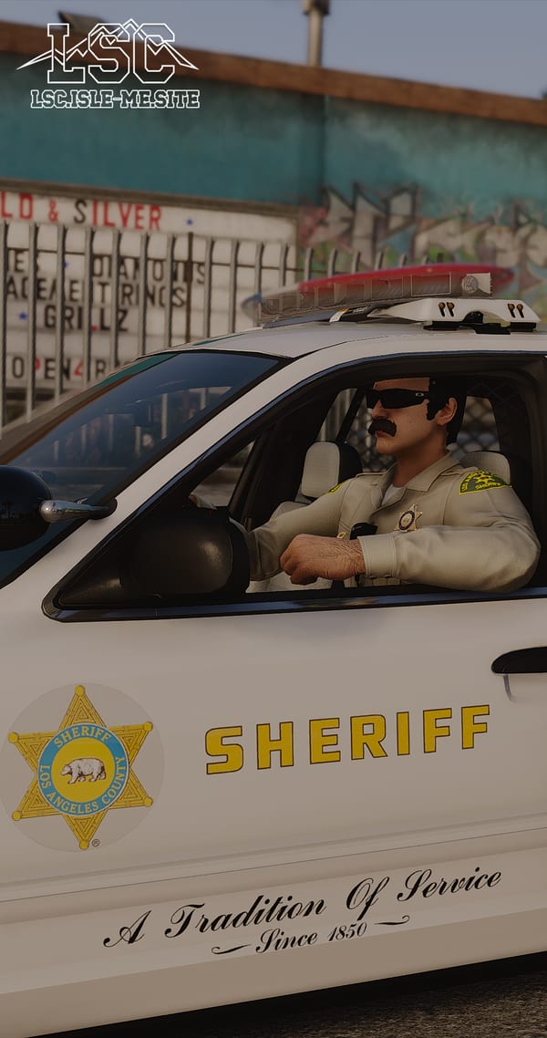 Bilanco in patrol car
